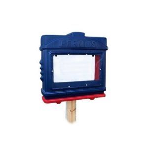 EZ Permit Box w/ Window Blue and Red